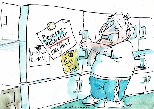 Cartoon: Demenz (medium) by Jan Tomaschoff tagged gedächtnis,demenz,gedächtnis,demenz