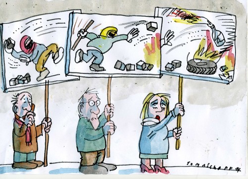 Cartoon: Deminstrationsrecht (medium) by Jan Tomaschoff tagged gewalt,demos,grundrechte,gewalt,demos,grundrechte