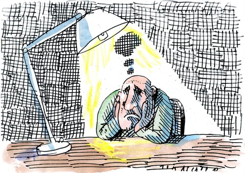 Cartoon: depression (medium) by Jan Tomaschoff tagged no,no
