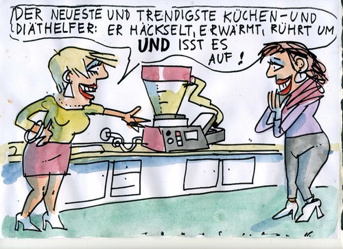 Cartoon: Diäthilfe (medium) by Jan Tomaschoff tagged diät,küche,ernährung,diät,küche,ernährung