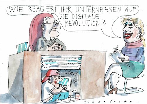 Cartoon: Digital (medium) by Jan Tomaschoff tagged digitalisierung,wirtschaft,digitalisierung,wirtschaft