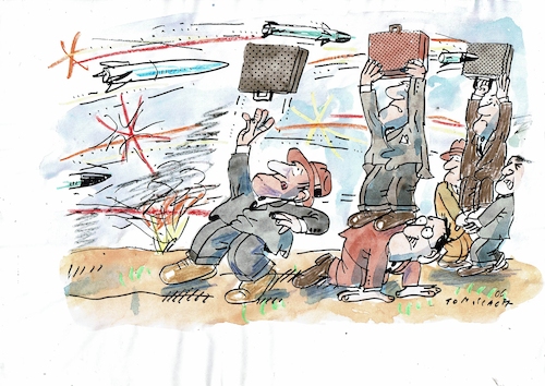 Cartoon: Diplomatie (medium) by Jan Tomaschoff tagged krieg,diplomatie,hamas,krieg,diplomatie,hamas