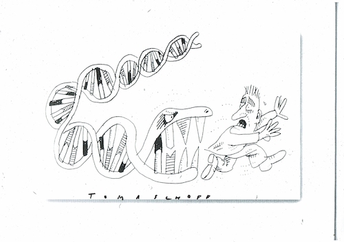 Cartoon: DNA (medium) by Jan Tomaschoff tagged gene,dna,erblichkeit,gene,dna,erblichkeit