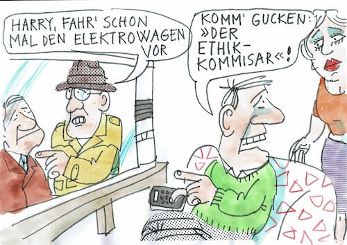 Cartoon: Elektro (medium) by Jan Tomaschoff tagged elektroauto,verkehrswende,elektroauto,verkehrswende