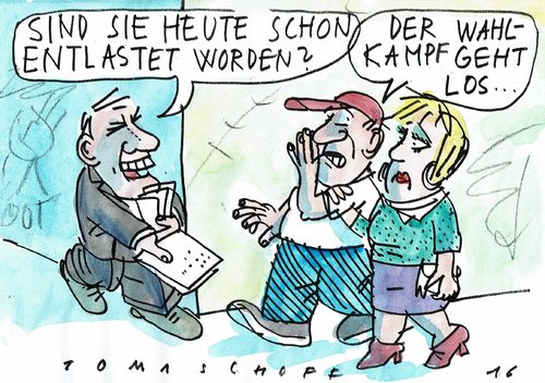 Cartoon: Entlastung (medium) by Jan Tomaschoff tagged steuern,wahlkampf,steuern,wahlkampf