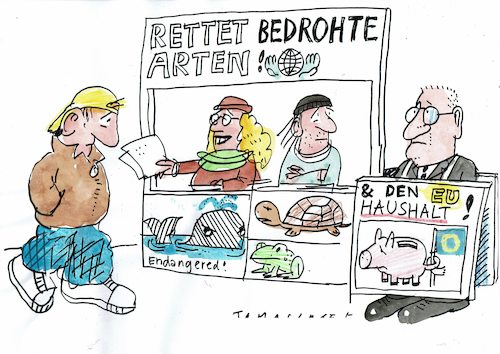 Cartoon: EU Haushalt (medium) by Jan Tomaschoff tagged eu,haushalt,geld,eu,haushalt,geld