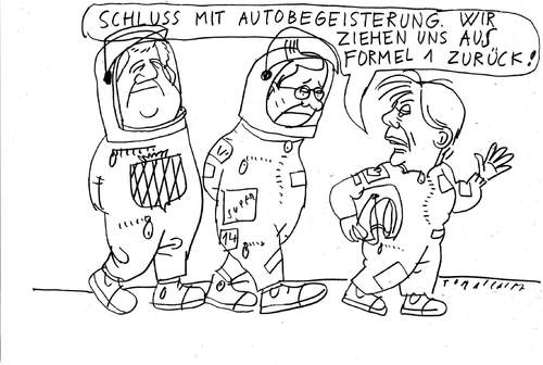 Cartoon: F1 (medium) by Jan Tomaschoff tagged autoindustrie,regierung,schwarzgelb