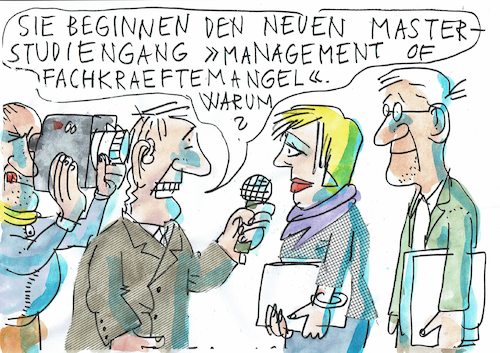 Cartoon: Fachkräftemangel (medium) by Jan Tomaschoff tagged fachkräftemangel,fachkräftemangel