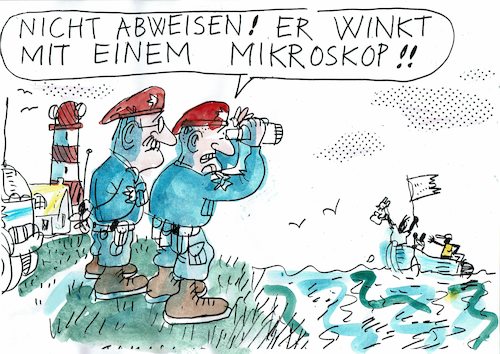 Cartoon: Fachkräftemigreation (medium) by Jan Tomaschoff tagged migration,fachkräfte,migration,fachkräfte