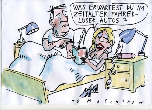Cartoon: fahrerlos (medium) by Jan Tomaschoff tagged beziehung,mann,sex,beziehung,mann