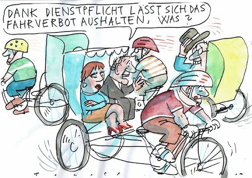 Cartoon: Fahrverbot (medium) by Jan Tomaschoff tagged dienstpflicht,dienstpflicht