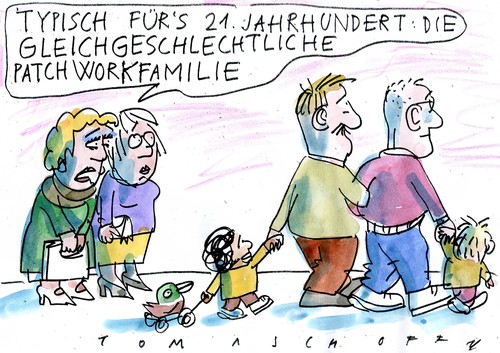 Cartoon: Familie (medium) by Jan Tomaschoff tagged homoehe,familie,homoehe,familie