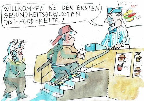 Cartoon: Fast food (medium) by Jan Tomaschoff tagged hamburger,gesundheit,hamburger,gesundheit