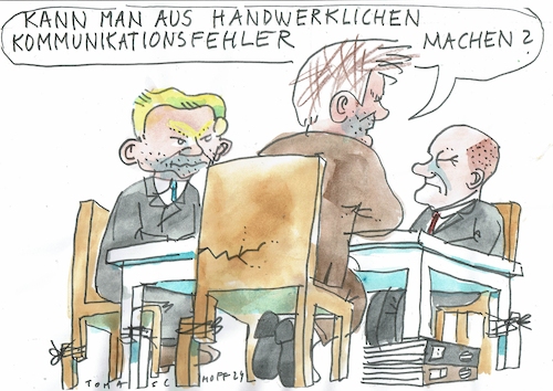 Cartoon: Fehler (medium) by Jan Tomaschoff tagged kommunikation,ampel,politik,kommunikation,ampel,politik