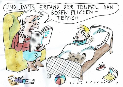 Cartoon: Flickenteppich (medium) by Jan Tomaschoff tagged corona,föderalismus,corona,föderalismus