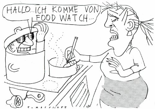 Cartoon: Foodwatch (medium) by Jan Tomaschoff tagged essen,gesundheit,essen,gesundheit