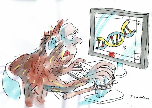 Cartoon: Fortschritt (medium) by Jan Tomaschoff tagged mrensch,technik,gene,mrensch,technik,gene