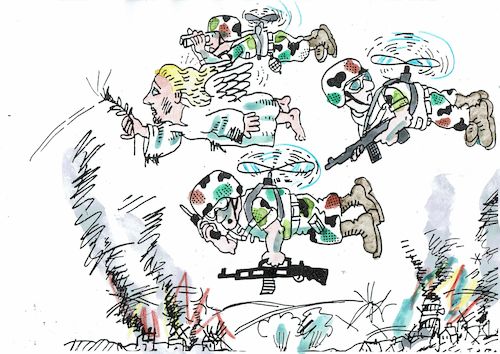 Cartoon: Frieden (medium) by Jan Tomaschoff tagged krieg,frieden,armee,krieg,frieden,armee