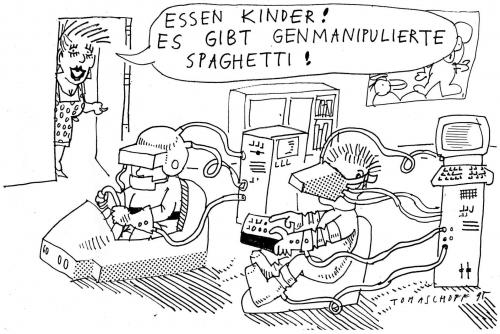 Cartoon: Gen-Eration (medium) by Jan Tomaschoff tagged gentechnik,genetik,gentechnologie