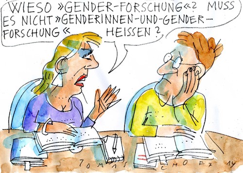 Cartoon: Gender (medium) by Jan Tomaschoff tagged soziales,generationen,gender,soziales,generationen,gender