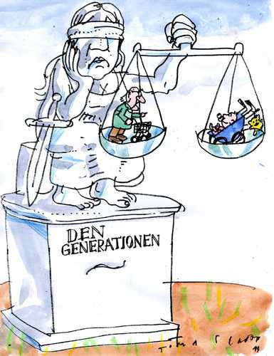 Cartoon: Generationengerechtigkeit (medium) by Jan Tomaschoff tagged generationenvertrag,soziale,gerechtigkeit,generationenvertrag,soziale,gerechtigkeit