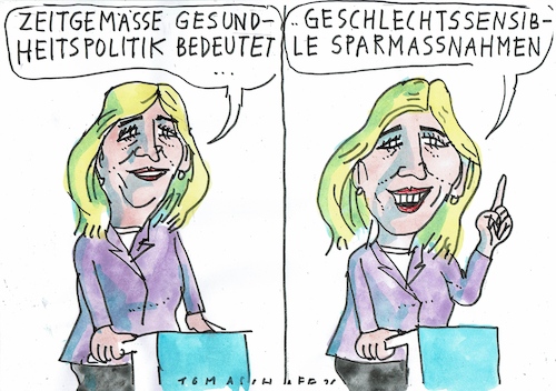 Cartoon: Geschlechtssensibel (medium) by Jan Tomaschoff tagged gesundheit,warken,geschlecht,gesundheit,warken,geschlecht