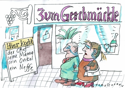 Cartoon: Geschmäckle (medium) by Jan Tomaschoff tagged vetternwirtschaft,parteien,afs,vetternwirtschaft,parteien,afs