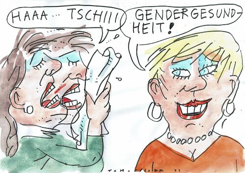 Cartoon: Gesundheit (medium) by Jan Tomaschoff tagged gender,gesundheit,männer,frauen,gender,gesundheit,männer,frauen