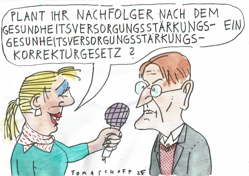 Cartoon: Gesundheitsgesetz (medium) by Jan Tomaschoff tagged gesundheit,gesetze,lauterbach,versprechen,gesundheit,gesetze,lauterbach,versprechen