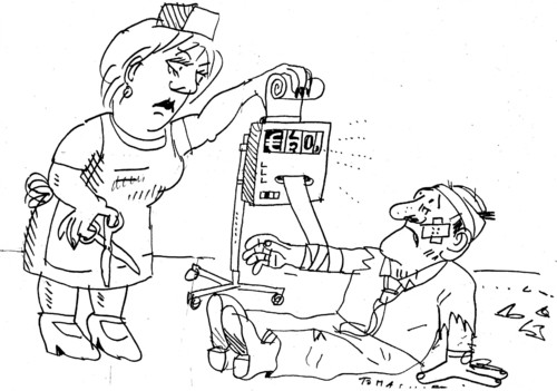 Cartoon: Gesundheitskosten (medium) by Jan Tomaschoff tagged gesundheitsreform,patienten,krankenkassen,gesundheitskosten,arzt,ärzte,gesundheitsreform,patienten,krankenkassen,gesundheitskosten,arzt,ärzte