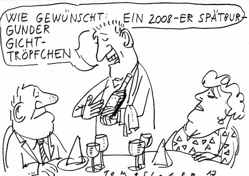 Cartoon: Gicht (medium) by Jan Tomaschoff tagged gesundheit,alkohol,gicht,gesundheit,alkohol,gicht