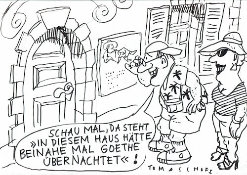 Cartoon: Goethe (medium) by Jan Tomaschoff tagged tourismus,kultur,werbung,tourismus,kultur,werbung