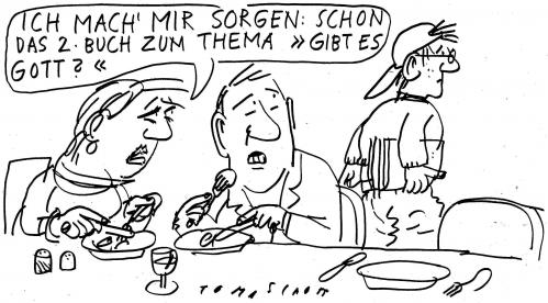Cartoon: Gott (medium) by Jan Tomaschoff tagged schüler,schulsystem,gott