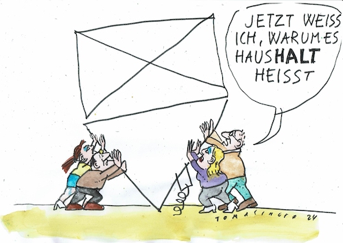 Cartoon: Haushalt (medium) by Jan Tomaschoff tagged haushalt,steuern,schulden,haushalt,steuern,schulden