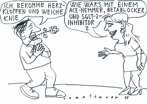 Cartoon: Herzschwäche (medium) by Jan Tomaschoff tagged gesundheit,herzinsuffizienz,gesundheit,herzinsuffizienz