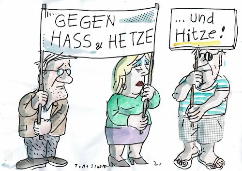Cartoon: Hitze (medium) by Jan Tomaschoff tagged wetter,umwelt,hitze,wetter,umwelt,hitze
