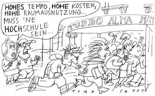 Cartoon: Hochschule (medium) by Jan Tomaschoff tagged hochschulen