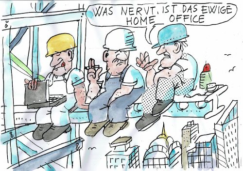 Cartoon: Home office (medium) by Jan Tomaschoff tagged arbeitswelt,digitalisierung,arbeitswelt,digitalisierung