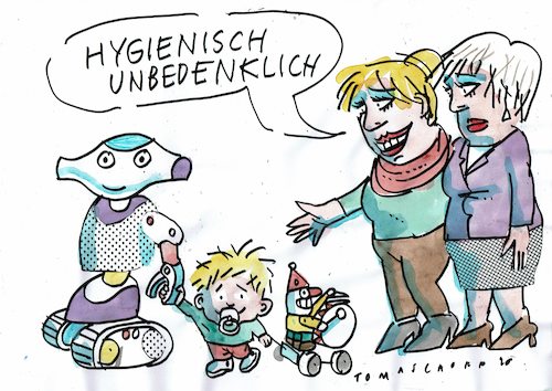 Cartoon: Hygiene (medium) by Jan Tomaschoff tagged hygiene,ansteckung,familie,hygiene,ansteckung,familie