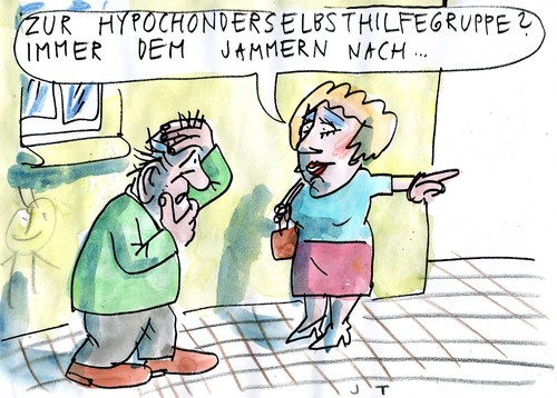 Cartoon: Hypochonderselbsthilfe (medium) by Jan Tomaschoff tagged selbsthilfe,gesundheit,psyche,selbsthilfe,gesundheit,psyche