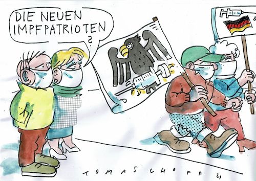 Cartoon: Impfstoff (medium) by Jan Tomaschoff tagged corona,impfstoff,egoismus,nationalismus,corona,impfstoff,egoismus,nationalismus