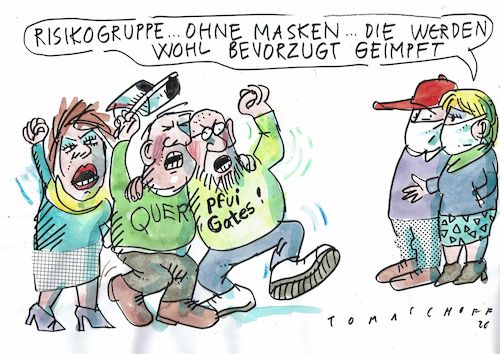 Cartoon: Impfung (medium) by Jan Tomaschoff tagged corna,abstand,leugner,impfung,corna,abstand,leugner,impfung