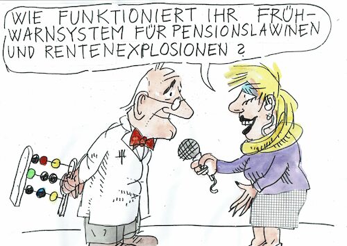 Cartoon: Katastrophen (medium) by Jan Tomaschoff tagged renten,pensionen,kosten,renten,pensionen,kosten