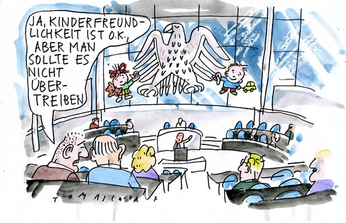 Cartoon: Kinder (medium) by Jan Tomaschoff tagged kinderfreundlichkeit,familien,kinderfreundlichkeit,familien,familie,kinder