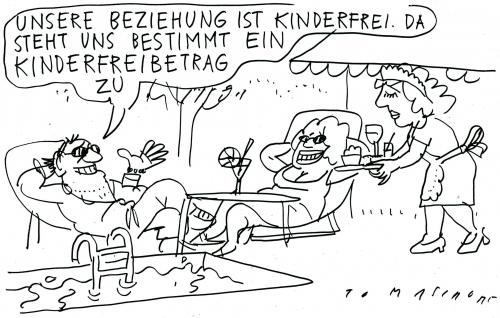 Cartoon: Kinderlose Eltern (medium) by Jan Tomaschoff tagged kinderfreibeträge