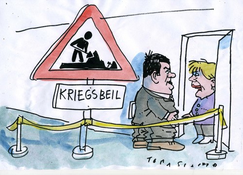 Cartoon: Koalitionsgespräch (medium) by Jan Tomaschoff tagged große,koalition,wahlen,große,koalition,wahlen