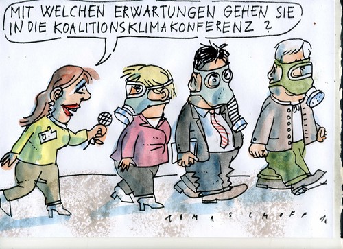 Cartoon: Koalitionsklima (medium) by Jan Tomaschoff tagged koalition,cdu,csu,spd,koalition,cdu,csu,spd