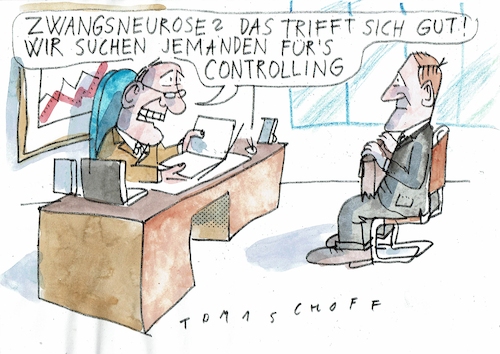 Cartoon: Kontrolle (medium) by Jan Tomaschoff tagged zwang,kontrolle,controlling,zwang,kontrolle,controlling