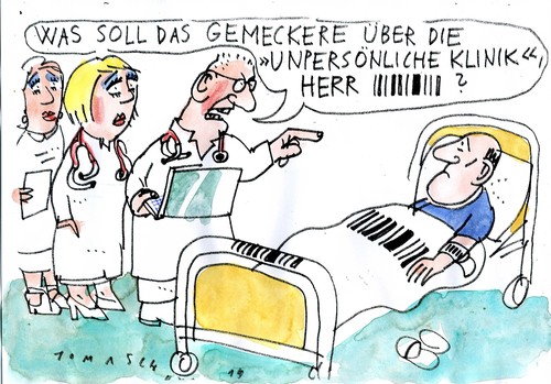 Cartoon: Krankenhaus (medium) by Jan Tomaschoff tagged zuwendung,gesundheit,zuwendung,gesundheit