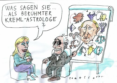 Cartoon: Kremlastrologe (medium) by Jan Tomaschoff tagged russland,putin,gleichschaltung,russland,putin,gleichschaltung